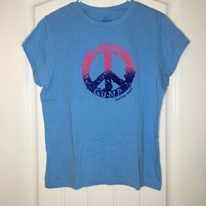 Bubba Gump Blue Peace Sign Tee XXL